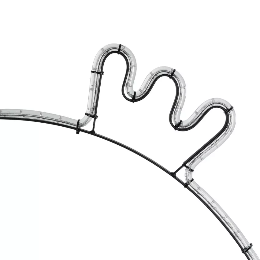 GLOBOSTAR®  Χριστουγεννιάτικο Διακοσμητικό Φωτιστικό LED 27.3W 1092lm 360° AC 220-240V Αδιάβροχο IP65 Θερμό Λευκό 2700K  - Μαύρο & Διάφανο - Μ88 x Π25 x Υ136cm