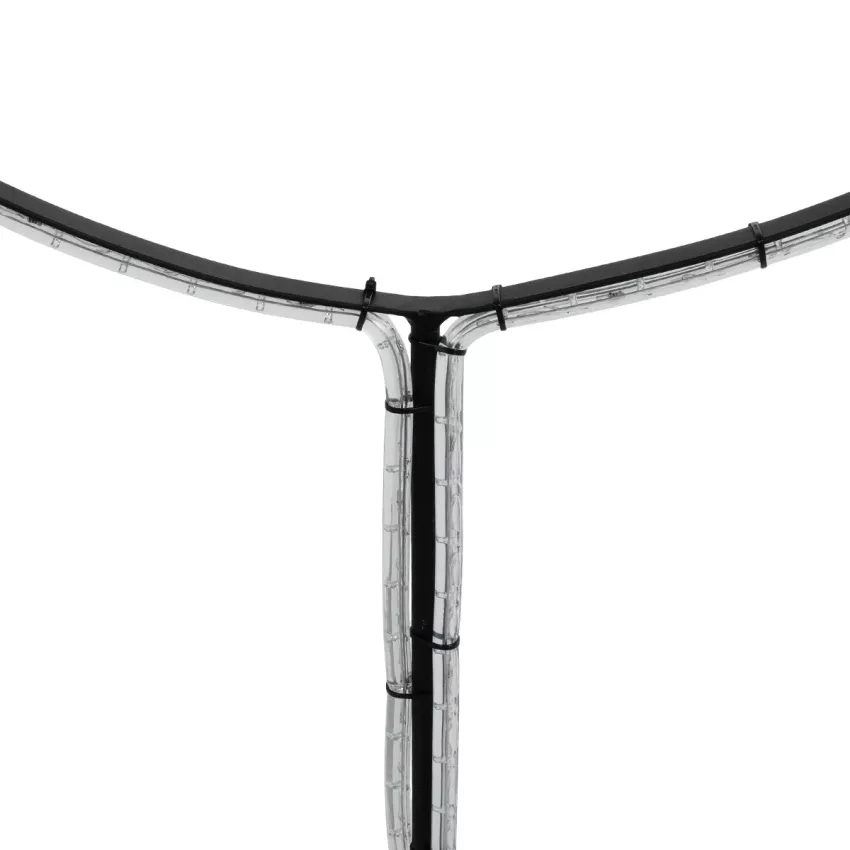 GLOBOSTAR®  Χριστουγεννιάτικο Διακοσμητικό Φωτιστικό LED 27.3W 1092lm 360° AC 220-240V Αδιάβροχο IP65 Θερμό Λευκό 2700K  - Μαύρο & Διάφανο - Μ88 x Π25 x Υ136cm