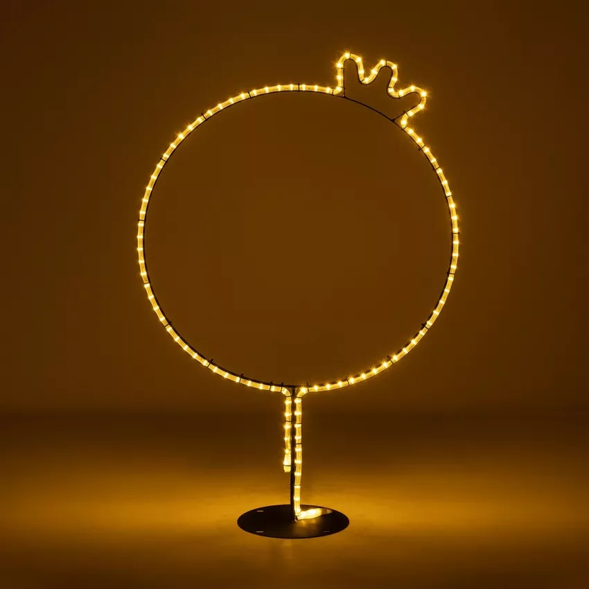 GLOBOSTAR®  Χριστουγεννιάτικο Διακοσμητικό Φωτιστικό LED 15,6W 624lm 360° AC 220-240V Αδιάβροχο IP65 Θερμό Λευκό 2700K - Μαύρο & Διάφανο - M73 x Π25 x Υ106cm