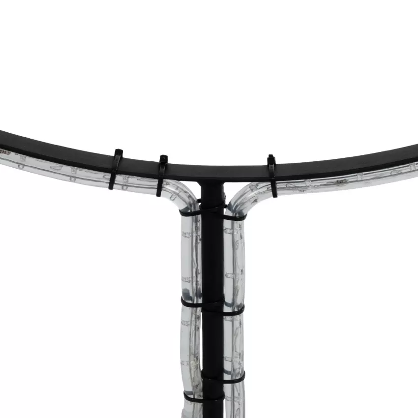 GLOBOSTAR®  Χριστουγεννιάτικο Διακοσμητικό Φωτιστικό LED 15,6W 624lm 360° AC 220-240V Αδιάβροχο IP65 Θερμό Λευκό 2700K - Μαύρο & Διάφανο - M73 x Π25 x Υ106cm