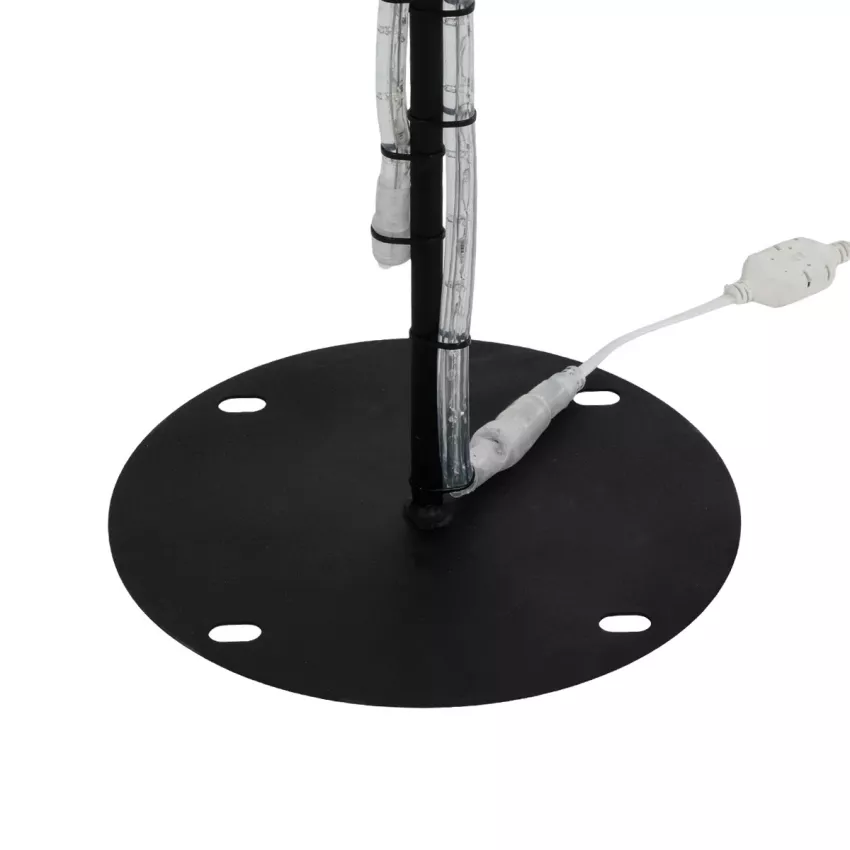 GLOBOSTAR®  Χριστουγεννιάτικο Διακοσμητικό Φωτιστικό LED 15,6W 624lm 360° AC 220-240V Αδιάβροχο IP65 Θερμό Λευκό 2700K - Μαύρο & Διάφανο - M73 x Π25 x Υ106cm