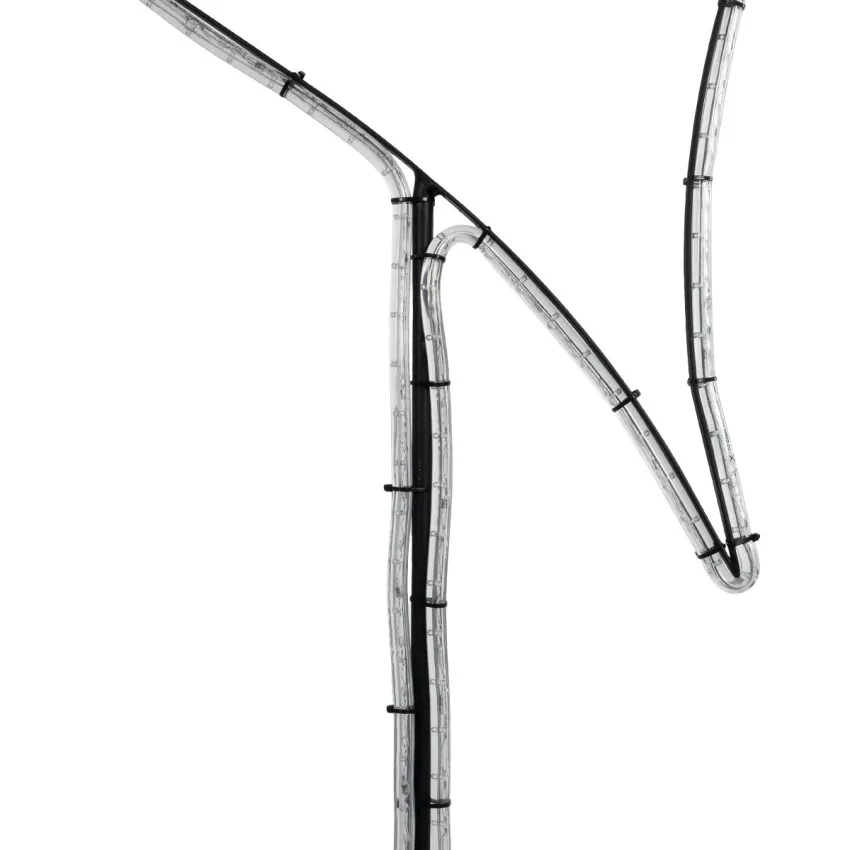 GLOBOSTAR®  Χριστουγεννιάτικο Διακοσμητικό Φωτιστικό LED 19,5W 780lm 360° AC 220-240V Αδιάβροχο IP65 Θερμό Λευκό 2700K  - Μαύρο & Διάφανο - M100 x Π25 x Υ157cm