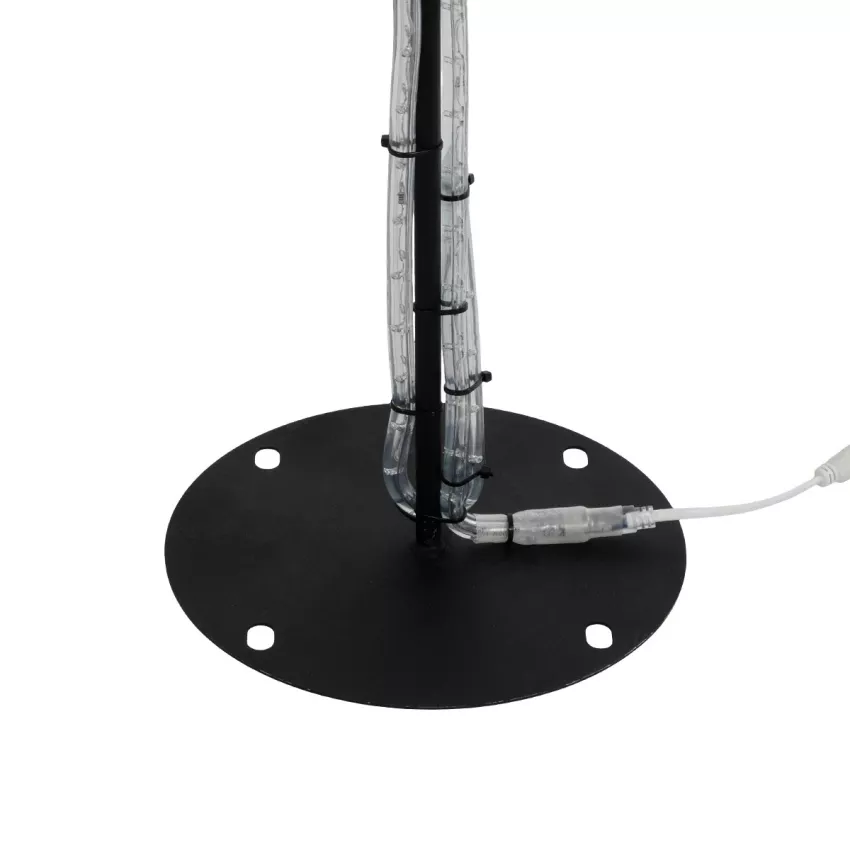 GLOBOSTAR®  Χριστουγεννιάτικο Διακοσμητικό Φωτιστικό LED 19,5W 780lm 360° AC 220-240V Αδιάβροχο IP65 Θερμό Λευκό 2700K  - Μαύρο & Διάφανο - M100 x Π25 x Υ157cm