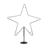 GLOBOSTAR®  Χριστουγεννιάτικο Διακοσμητικό Φωτιστικό LED 19,5W 780lm 360° AC 220-240V Αδιάβροχο IP65 Θερμό Λευκό 2700K - Μαύρο & Διάφανο - M114 x Π25 x Υ132cm