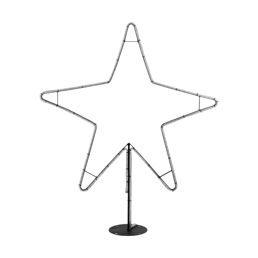 GLOBOSTAR®  Χριστουγεννιάτικο Διακοσμητικό Φωτιστικό LED 19,5W 780lm 360° AC 220-240V Αδιάβροχο IP65 Θερμό Λευκό 2700K - Μαύρο & Διάφανο - M114 x Π25 x Υ132cm