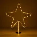 GLOBOSTAR®  Χριστουγεννιάτικο Διακοσμητικό Φωτιστικό LED 19,5W 780lm 360° AC 220-240V Αδιάβροχο IP65 Θερμό Λευκό 2700K - Μαύρο & Διάφανο - M114 x Π25 x Υ132cm
