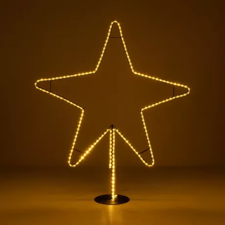 GLOBOSTAR®  Χριστουγεννιάτικο Διακοσμητικό Φωτιστικό LED 19,5W 780lm 360° AC 220-240V Αδιάβροχο IP65 Θερμό Λευκό 2700K - Μαύρο & Διάφανο - M114 x Π25 x Υ132cm