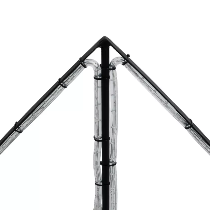 GLOBOSTAR®  Χριστουγεννιάτικο Διακοσμητικό Φωτιστικό LED 19,5W 780lm 360° AC 220-240V Αδιάβροχο IP65 Θερμό Λευκό 2700K - Μαύρο & Διάφανο - M114 x Π25 x Υ132cm