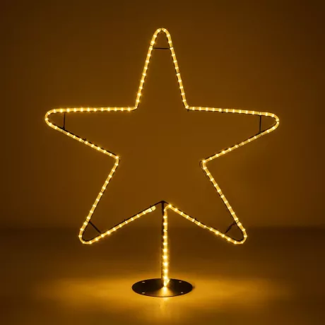 GLOBOSTAR®  Χριστουγεννιάτικο Διακοσμητικό Φωτιστικό LED 15,6W 624lm 360° AC 220-240V Αδιάβροχο IP65 Θερμό Λευκό 2700K   - Μαύρο & Διάφανο - M97 x Π25 x Υ107cm