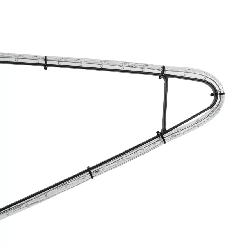 GLOBOSTAR®  Χριστουγεννιάτικο Διακοσμητικό Φωτιστικό LED 15,6W 624lm 360° AC 220-240V Αδιάβροχο IP65 Θερμό Λευκό 2700K   - Μαύρο & Διάφανο - M97 x Π25 x Υ107cm