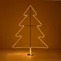 GLOBOSTAR®  Χριστουγεννιάτικο Διακοσμητικό Φωτιστικό LED 27.3W 1092lm 360° AC 220-240V Αδιάβροχο IP65 Θερμό Λευκό 2700K  - Μαύρο & Διάφανο - Μ134 x Π25 x Υ188cm