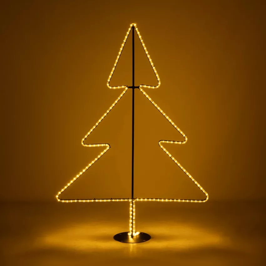 GLOBOSTAR®  Χριστουγεννιάτικο Διακοσμητικό Φωτιστικό LED 19,5W 780lm 360° AC 220-240V Αδιάβροχο IP65 Θερμό Λευκό 2700K - Μαύρο & Διάφανο - M102 x Π25 x Υ142cm