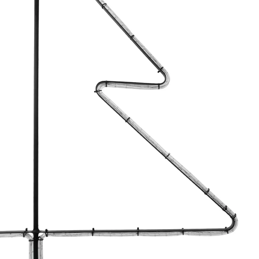 GLOBOSTAR®  Χριστουγεννιάτικο Διακοσμητικό Φωτιστικό LED 19,5W 780lm 360° AC 220-240V Αδιάβροχο IP65 Θερμό Λευκό 2700K - Μαύρο & Διάφανο - M102 x Π25 x Υ142cm