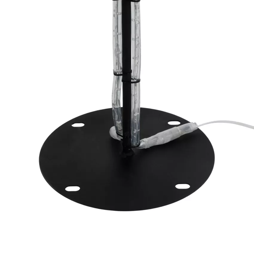 GLOBOSTAR®  Χριστουγεννιάτικο Διακοσμητικό Φωτιστικό LED 19,5W 780lm 360° AC 220-240V Αδιάβροχο IP65 Θερμό Λευκό 2700K - Μαύρο & Διάφανο - M102 x Π25 x Υ142cm