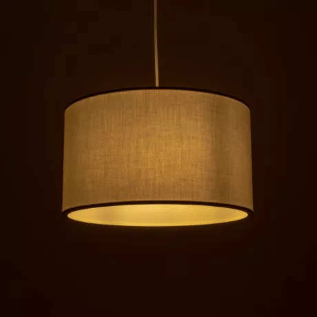 GLOBOSTAR® LOFTY  Μοντέρνο Κρεμαστό Φωτιστικό Οροφής με Ντουί 1 x E27 AC 220-240V IP20 - Γκρι - Μ37 x Π37 x Υ21cm
