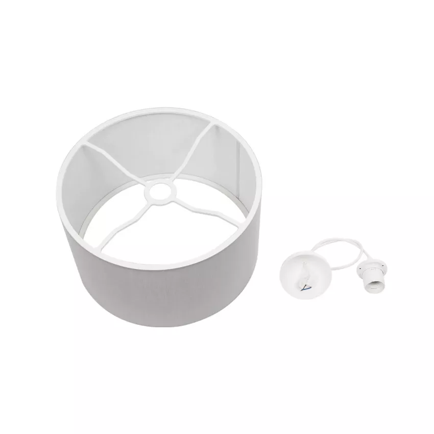 GLOBOSTAR® LOFTY  Μοντέρνο Κρεμαστό Φωτιστικό Οροφής με Ντουί 1 x E27 AC 220-240V IP20 - Γκρι - Μ37 x Π37 x Υ21cm
