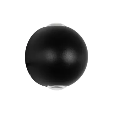 GLOBOSTAR® VEGA  Μοντέρνο Φωτιστικό Τοίχου - Απλίκα LED 6W 750lm 30° AC 220-240V Αδιάβροχο IP65 Θερμό Λευκό 2700K - Bridgelux COB Chip & TÜV SÜD Driver - Μαύρο Ματ - Μ10 x Π7.5 x Υ10cm