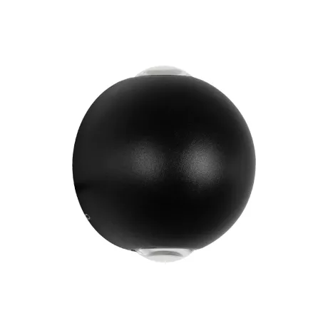 GLOBOSTAR® VEGA  Μοντέρνο Φωτιστικό Τοίχου - Απλίκα LED 6W 750lm 30° AC 220-240V Αδιάβροχο IP65 Θερμό Λευκό 2700K - Bridgelux COB Chip & TÜV SÜD Driver - Μαύρο Ματ - Μ10 x Π7.5 x Υ10cm