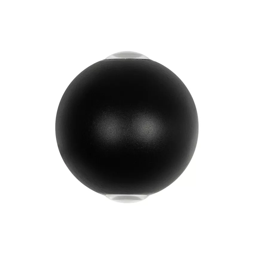 GLOBOSTAR® VEGA  Μοντέρνο Φωτιστικό Τοίχου - Απλίκα LED 6W 750lm 30° AC 220-240V Αδιάβροχο IP65 Θερμό Λευκό 2700K - Bridgelux COB Chip & TÜV SÜD Driver - Μαύρο Ματ - Μ10 x Π7.5 x Υ10cm