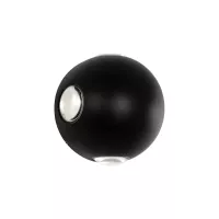 GLOBOSTAR® VEGA  Μοντέρνο Φωτιστικό Τοίχου - Απλίκα LED 12W 1500lm 30° AC 220-240V Αδιάβροχο IP65 Θερμό Λευκό 2700K - Bridgelux COB Chip & TÜV SÜD Driver - Μαύρο Ματ - Μ10 x Π7.5 x Υ10cm