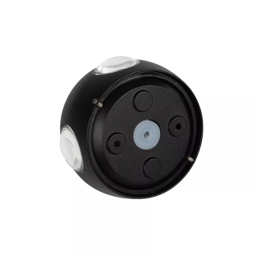 GLOBOSTAR® VEGA  Μοντέρνο Φωτιστικό Τοίχου - Απλίκα LED 12W 1500lm 30° AC 220-240V Αδιάβροχο IP65 Θερμό Λευκό 2700K - Bridgelux COB Chip & TÜV SÜD Driver - Μαύρο Ματ - Μ10 x Π7.5 x Υ10cm