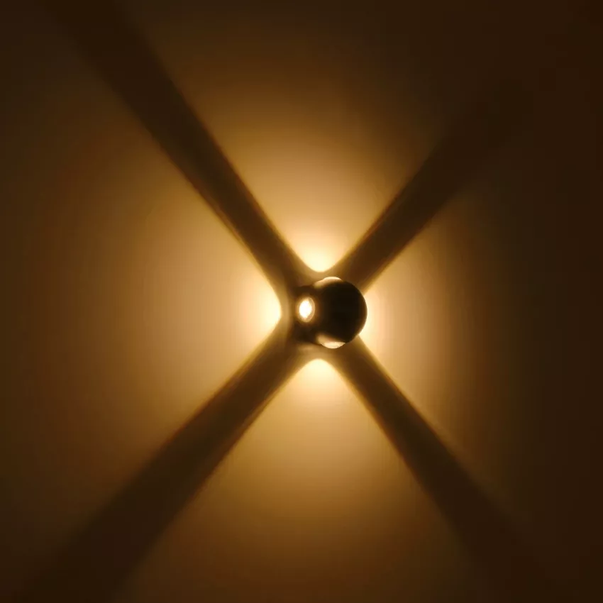 GLOBOSTAR® VEGA  Μοντέρνο Φωτιστικό Τοίχου - Απλίκα LED 12W 1500lm 30° AC 220-240V Αδιάβροχο IP65 Θερμό Λευκό 2700K - Bridgelux COB Chip & TÜV SÜD Driver - Μαύρο Ματ - Μ10 x Π7.5 x Υ10cm