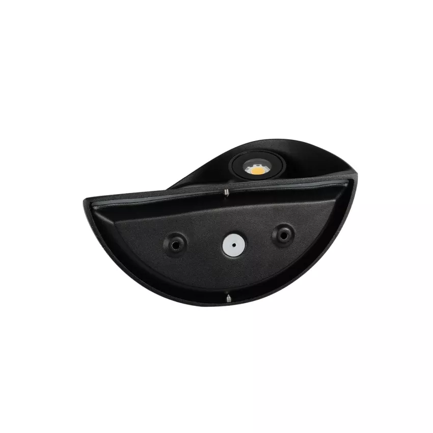 GLOBOSTAR® SELENE  Μοντέρνο Φωτιστικό Τοίχου - Απλίκα LED 5W 625lm 90° AC 220-240V Αδιάβροχο IP65 Θερμό Λευκό 2700K - Bridgelux COB Chip & TÜV SÜD Driver - Μαύρο Ματ - Μ20 x Π9 x Υ12cm