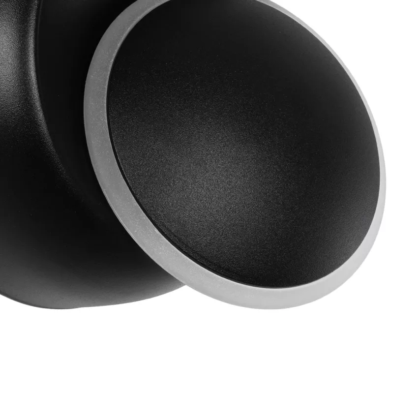 GLOBOSTAR® TSUKI  Μοντέρνο Φωτιστικό Τοίχου - Απλίκα LED 5W 625lm 180° AC 220-240V Αδιάβροχο IP65 Θερμό Λευκό 2700K - Bridgelux COB Chip & TÜV SÜD Driver - Μαύρο Ματ - Μ14 x Π8.5 x Υ14cm