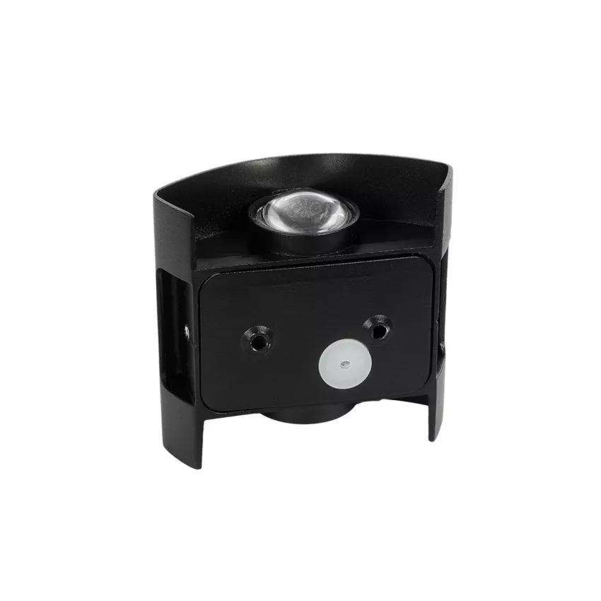 GLOBOSTAR® SIXOAD  Μοντέρνο Φωτιστικό Τοίχου - Απλίκα LED 4W 500lm 30° AC 220-240V Αδιάβροχο IP65 Θερμό Λευκό 2700K - CREE XPE Chip & TÜV SÜD Driver - Μαύρο Ματ - Μ8.5 x Π3.5 x Υ8cm