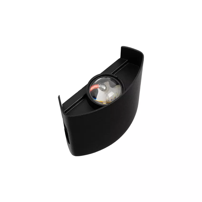 GLOBOSTAR® SIXOAD  Μοντέρνο Φωτιστικό Τοίχου - Απλίκα LED 4W 500lm 30° AC 220-240V Αδιάβροχο IP65 Θερμό Λευκό 2700K - CREE XPE Chip & TÜV SÜD Driver - Μαύρο Ματ - Μ8.5 x Π3.5 x Υ8cm