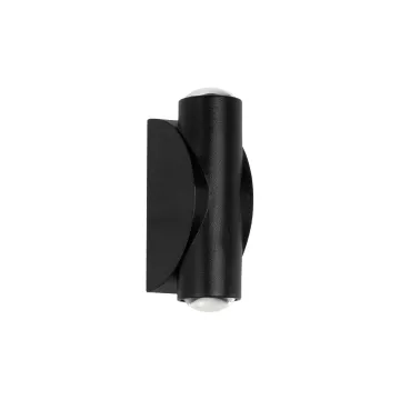 GLOBOSTAR® ARC  Μοντέρνο Φωτιστικό Τοίχου - Απλίκα LED 4W 500lm 30° AC 220-240V Αδιάβροχο IP65 Θερμό Λευκό 2700K - CREE XPE Chip & TÜV SÜD Driver - Μαύρο Ματ - Μ3.5 x Π4.8 x Υ11.5cm