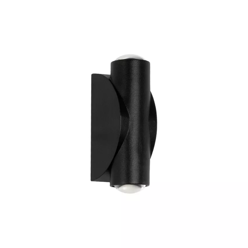 GLOBOSTAR® ARC  Μοντέρνο Φωτιστικό Τοίχου - Απλίκα LED 4W 500lm 30° AC 220-240V Αδιάβροχο IP65 Θερμό Λευκό 2700K - CREE XPE Chip & TÜV SÜD Driver - Μαύρο Ματ - Μ3.5 x Π4.8 x Υ11.5cm