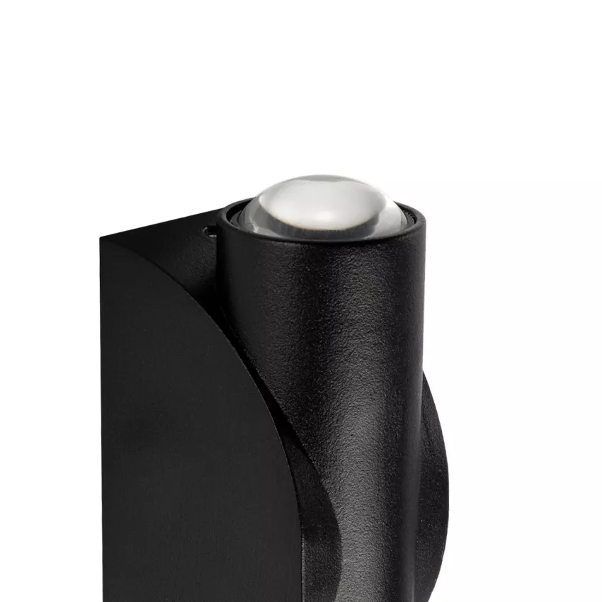 GLOBOSTAR® ARC  Μοντέρνο Φωτιστικό Τοίχου - Απλίκα LED 4W 500lm 30° AC 220-240V Αδιάβροχο IP65 Θερμό Λευκό 2700K - CREE XPE Chip & TÜV SÜD Driver - Μαύρο Ματ - Μ3.5 x Π4.8 x Υ11.5cm