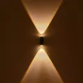 GLOBOSTAR® ARC  Μοντέρνο Φωτιστικό Τοίχου - Απλίκα LED 4W 500lm 30° AC 220-240V Αδιάβροχο IP65 Θερμό Λευκό 2700K - CREE XPE Chip & TÜV SÜD Driver - Μαύρο Ματ - Μ3.5 x Π4.8 x Υ11.5cm