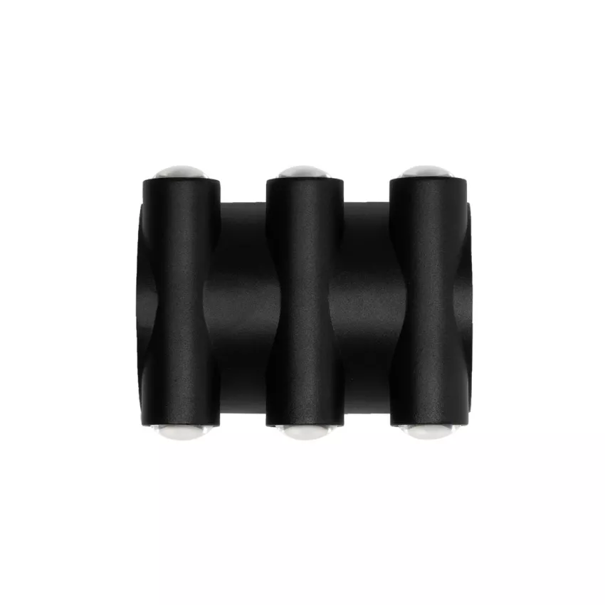 GLOBOSTAR® ARC  Μοντέρνο Φωτιστικό Τοίχου - Απλίκα LED 12W 1500lm 30° AC 220-240V Αδιάβροχο IP65 Θερμό Λευκό 2700K - CREE XPE Chip & TÜV SÜD Driver - Μαύρο Ματ - Μ14 x Π4.8 x Υ11.5cm