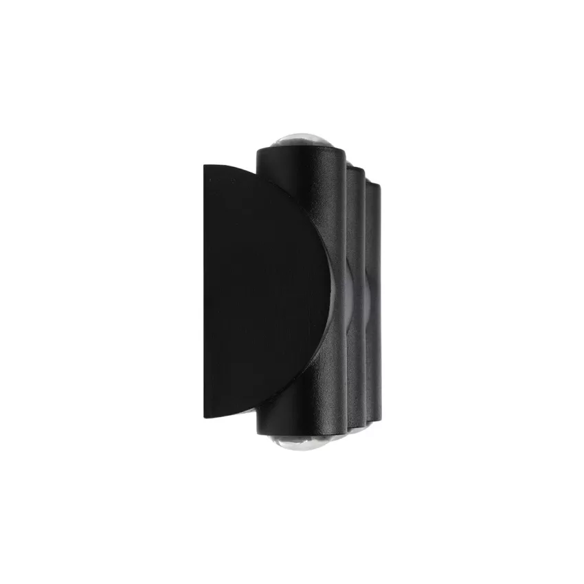 GLOBOSTAR® ARC  Μοντέρνο Φωτιστικό Τοίχου - Απλίκα LED 12W 1500lm 30° AC 220-240V Αδιάβροχο IP65 Θερμό Λευκό 2700K - CREE XPE Chip & TÜV SÜD Driver - Μαύρο Ματ - Μ14 x Π4.8 x Υ11.5cm