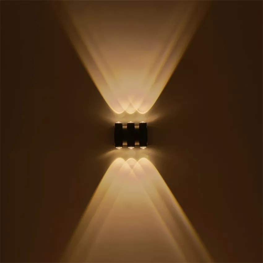 GLOBOSTAR® ARC  Μοντέρνο Φωτιστικό Τοίχου - Απλίκα LED 12W 1500lm 30° AC 220-240V Αδιάβροχο IP65 Θερμό Λευκό 2700K - CREE XPE Chip & TÜV SÜD Driver - Μαύρο Ματ - Μ14 x Π4.8 x Υ11.5cm