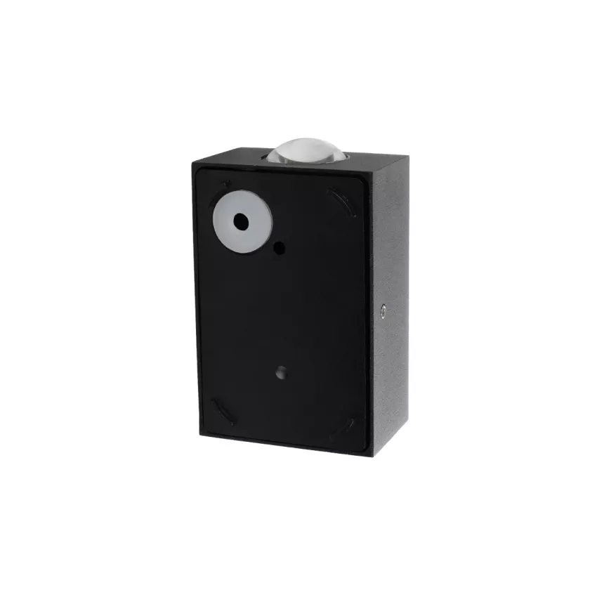 GLOBOSTAR® HIKARI  Μοντέρνο Φωτιστικό Τοίχου - Απλίκα LED 4W 500lm 30° AC 220-240V Αδιάβροχο IP65 Θερμό Λευκό 2700K - CREE XPE Chip & TÜV SÜD Driver - Μαύρο Ματ - Μ6 x Π4 x Υ10.5cm