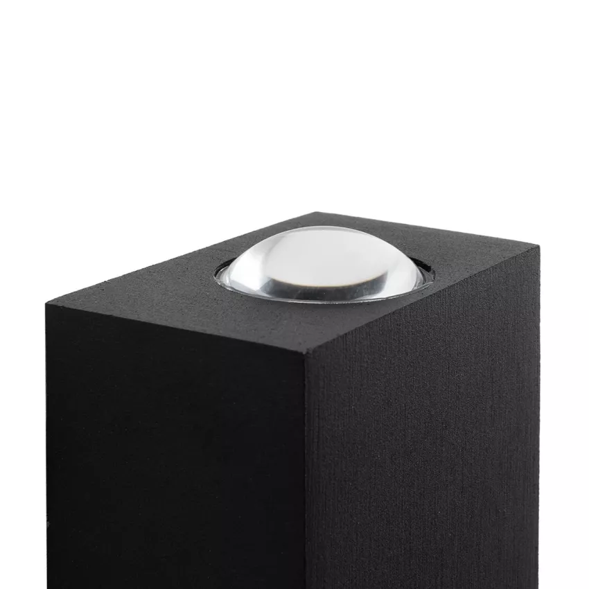 GLOBOSTAR® HIKARI  Μοντέρνο Φωτιστικό Τοίχου - Απλίκα LED 4W 500lm 30° AC 220-240V Αδιάβροχο IP65 Θερμό Λευκό 2700K - CREE XPE Chip & TÜV SÜD Driver - Μαύρο Ματ - Μ6 x Π4 x Υ10.5cm