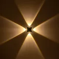 GLOBOSTAR® HIKARI  Μοντέρνο Φωτιστικό Τοίχου - Απλίκα LED 8W 1000lm 30° AC 220-240V Αδιάβροχο IP65 Θερμό Λευκό 2700K - CREE XPE Chip & TÜV SÜD Driver - Μαύρο Ματ - Μ9 x Π4 x Υ9cm