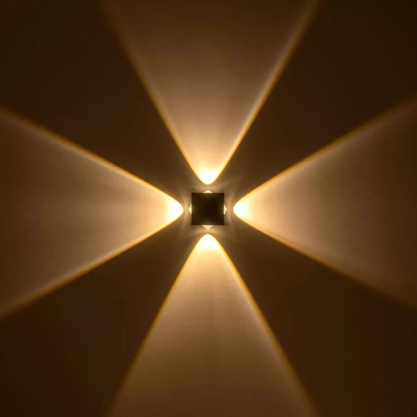 GLOBOSTAR® HIKARI  Μοντέρνο Φωτιστικό Τοίχου - Απλίκα LED 8W 1000lm 30° AC 220-240V Αδιάβροχο IP65 Θερμό Λευκό 2700K - CREE XPE Chip & TÜV SÜD Driver - Μαύρο Ματ - Μ9 x Π4 x Υ9cm