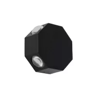 GLOBOSTAR® HIKARI  Μοντέρνο Φωτιστικό Τοίχου - Απλίκα LED 8W 1000lm 30° AC 220-240V Αδιάβροχο IP65 Θερμό Λευκό 2700K - CREE XPE Chip & TÜV SÜD Driver - Μαύρο Ματ - Μ10 x Π4 x Υ10cm