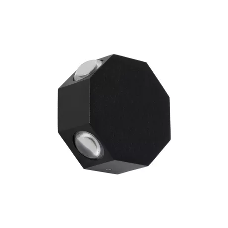 GLOBOSTAR® HIKARI  Μοντέρνο Φωτιστικό Τοίχου - Απλίκα LED 8W 1000lm 30° AC 220-240V Αδιάβροχο IP65 Θερμό Λευκό 2700K - CREE XPE Chip & TÜV SÜD Driver - Μαύρο Ματ - Μ10 x Π4 x Υ10cm