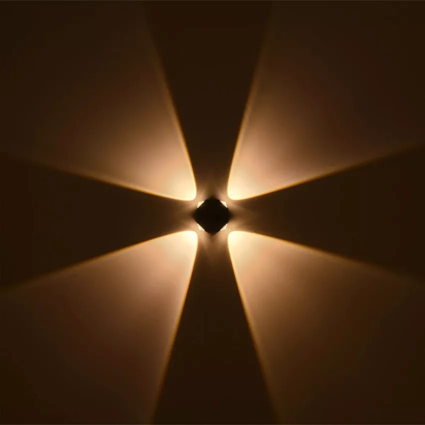 GLOBOSTAR® HIKARI  Μοντέρνο Φωτιστικό Τοίχου - Απλίκα LED 8W 1000lm 30° AC 220-240V Αδιάβροχο IP65 Θερμό Λευκό 2700K - CREE XPE Chip & TÜV SÜD Driver - Μαύρο Ματ - Μ10 x Π4 x Υ10cm