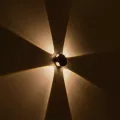 GLOBOSTAR® HIKARI  Μοντέρνο Φωτιστικό Τοίχου - Απλίκα LED 8W 1000lm 30° AC 220-240V Αδιάβροχο IP65 Θερμό Λευκό 2700K - CREE XPE Chip & TÜV SÜD Driver - Μαύρο Ματ - Μ10 x Π4 x Υ10cm