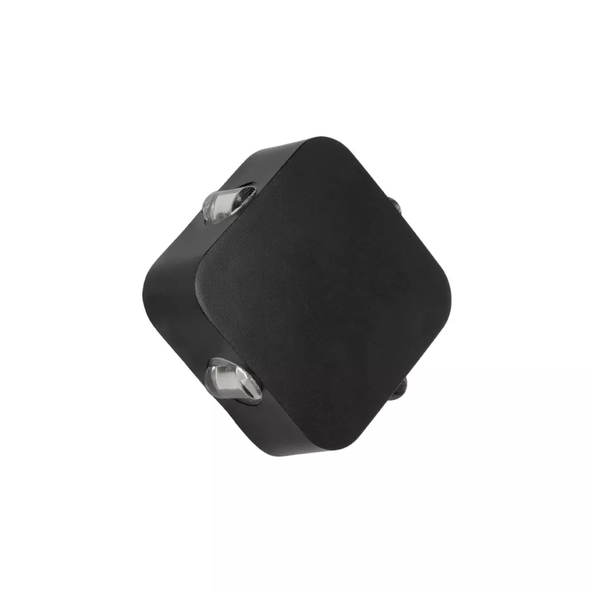 GLOBOSTAR® LUZ  Μοντέρνο Φωτιστικό Τοίχου - Απλίκα LED 8W 1000lm 10° AC 220-240V Αδιάβροχο IP65 Θερμό Λευκό 2700K - CREE XPE Chip & TÜV SÜD Driver - Μαύρο Ματ - Μ13.5 x Π4.5 x Υ13.5cm