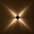 GLOBOSTAR® LUZ  Μοντέρνο Φωτιστικό Τοίχου - Απλίκα LED 8W 1000lm 10° AC 220-240V Αδιάβροχο IP65 Θερμό Λευκό 2700K - CREE XPE Chip & TÜV SÜD Driver - Μαύρο Ματ - Μ13.5 x Π4.5 x Υ13.5cm