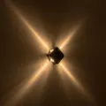 GLOBOSTAR® LUZ  Μοντέρνο Φωτιστικό Τοίχου - Απλίκα LED 8W 1000lm 10° AC 220-240V Αδιάβροχο IP65 Θερμό Λευκό 2700K - CREE XPE Chip & TÜV SÜD Driver - Μαύρο Ματ - Μ13.5 x Π4.5 x Υ13.5cm