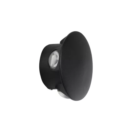 GLOBOSTAR® SOL  Μοντέρνο Φωτιστικό Τοίχου - Απλίκα LED 8W 1000lm 30° AC 220-240V Αδιάβροχο IP65 Θερμό Λευκό 2700K - CREE XPE Chip & TÜV SÜD Driver - Μαύρο Ματ - Μ10 x Π5 x Υ10cm