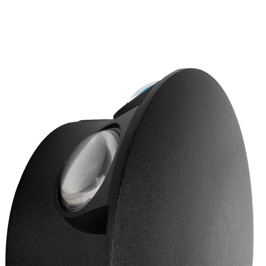 GLOBOSTAR® SOL  Μοντέρνο Φωτιστικό Τοίχου - Απλίκα LED 12W 1500lm 30° AC 220-240V Αδιάβροχο IP65 Θερμό Λευκό 2700K - CREE XPE Chip & TÜV SÜD Driver - Μαύρο Ματ - Μ12 x Π5.5 x Υ12cm